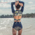 コリアの潜水服レディはクラゲの服のサーフルの服の速乾克拉拉の服を着て泳ぐグルビキニの长袖の上に别のモデルのモデルモデルモデルモデルモデルのモダリティ。L